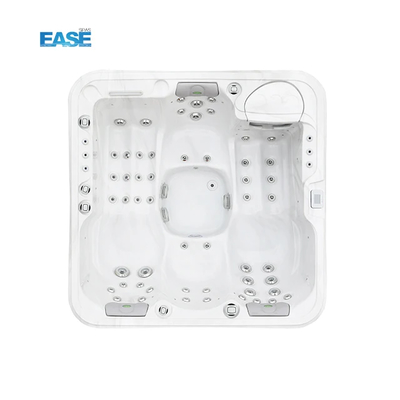 2 lounge 2 zitplaatsen massagebad met acryl schelp in wit marmer en spa capaciteit