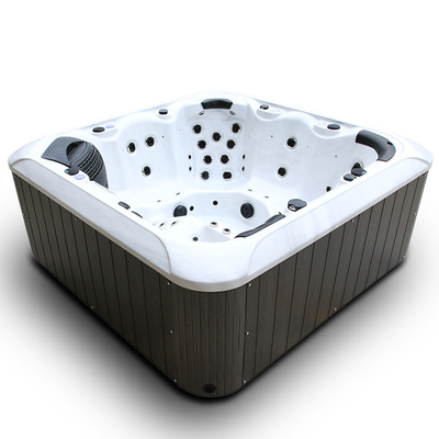 6 de Badkuip Openlucht Hete Tonnen van Pearl White van het zetelshuishouden Whirlpool Spa