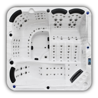 6 Hete Tub Outdoor Whirlpool Spa Badkuip van de persoons de Acryl Freestanding Massage met 3 Zetels & 3 Lanterfanters