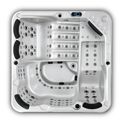 6 Hete Tub Outdoor Whirlpool Spa Badkuip van de persoons de Acryl Freestanding Massage met 3 Zetels & 3 Lanterfanters