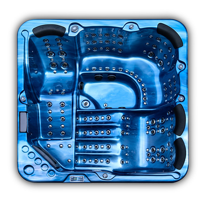 6 Hete Tub Outdoor Whirlpool Spa Badkuip van de persoons de Acryl Freestanding Massage met 3 Zetels & 3 Lanterfanters